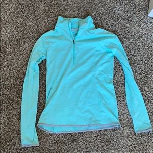 Under Armour Teal Quarter Zip Workout Shirt